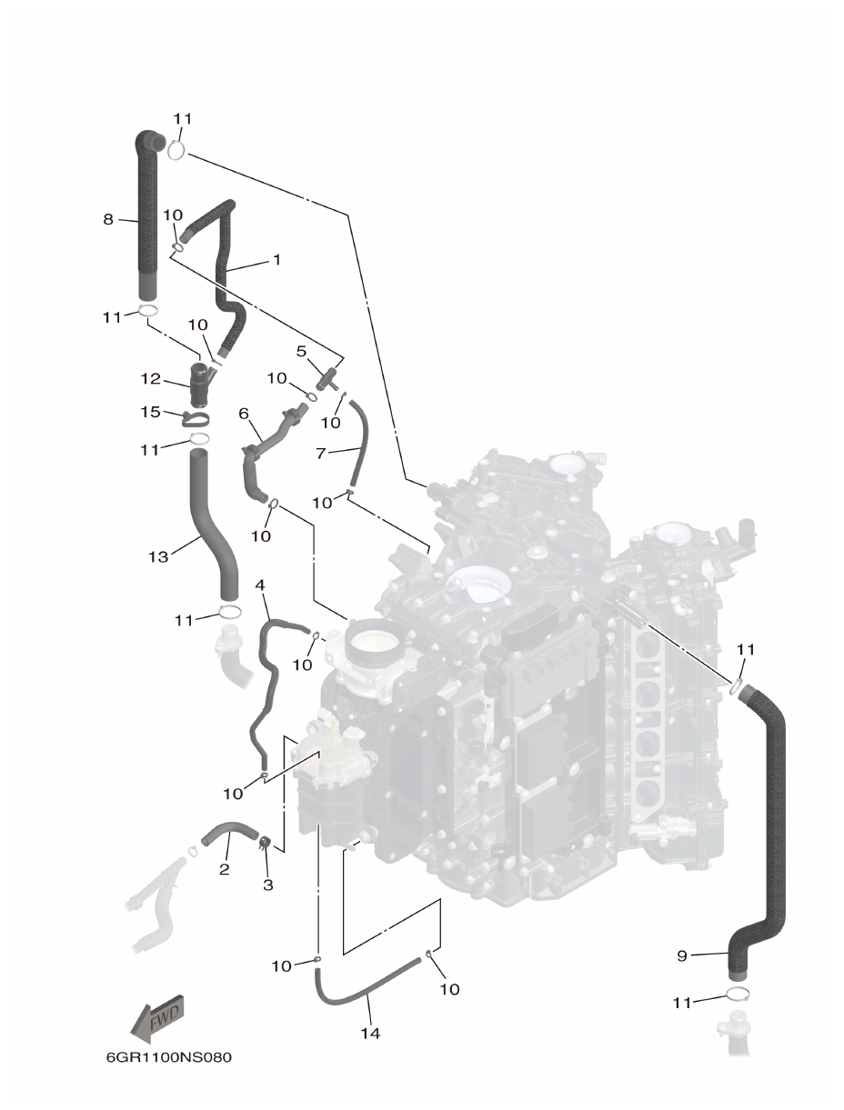 Yamaha XF425NSA2, XF425NSA7 CYLINDER & CRANKCASE 4 parts diagram
